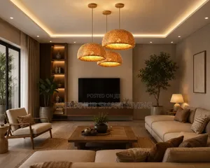 Hand Knitted Bamboo Pendant Light