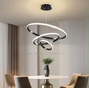 Modern Pendant Led Rings Circle Hanging Chandelier for Dining Room