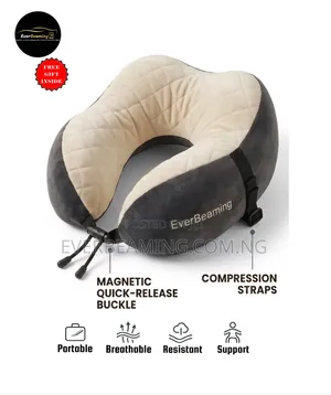 EverBeaming Neck Pillow _ Cream and Grey