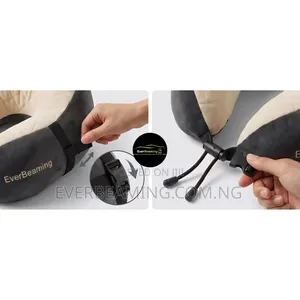 EverBeaming Neck Pillow _ Cream and Grey