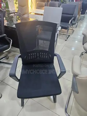 Italian Mesh Visitor Office Chair,  Black