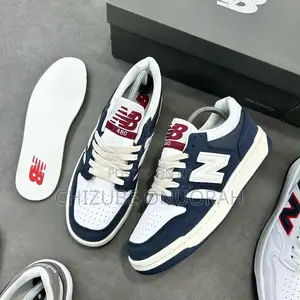 New Balance 480 White Navy Sneakers