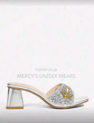 Women's Fashion Rhinestones Embellished High-Heeled Slip-on Shoes