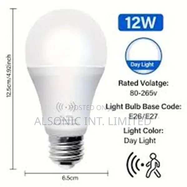 PIR Motion Sensor LED Bulb Light Automatic InfraredE27/B22