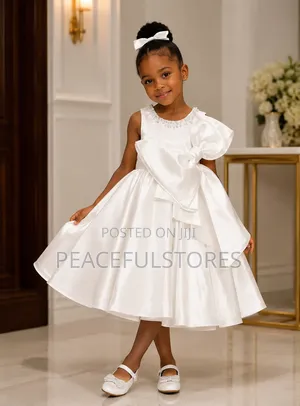 White Princess Party Dress for Girls