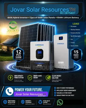 Total Off Grid 6kva Inverter 12kv/H Battery Latest Upgraded Solar