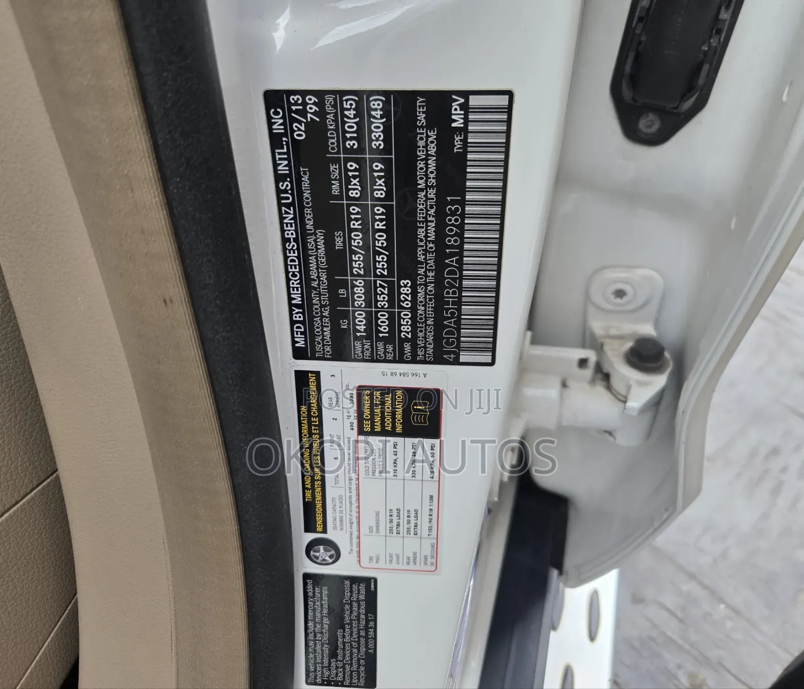 Mercedes-Benz M Class 2013 White
