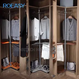 360° Rotating Clothes Rack – Wardrobe Corner Hanger