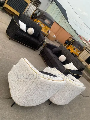 Brand New 7 Seaters Advanced Upholstery Luxury Sofa Set With Pillows