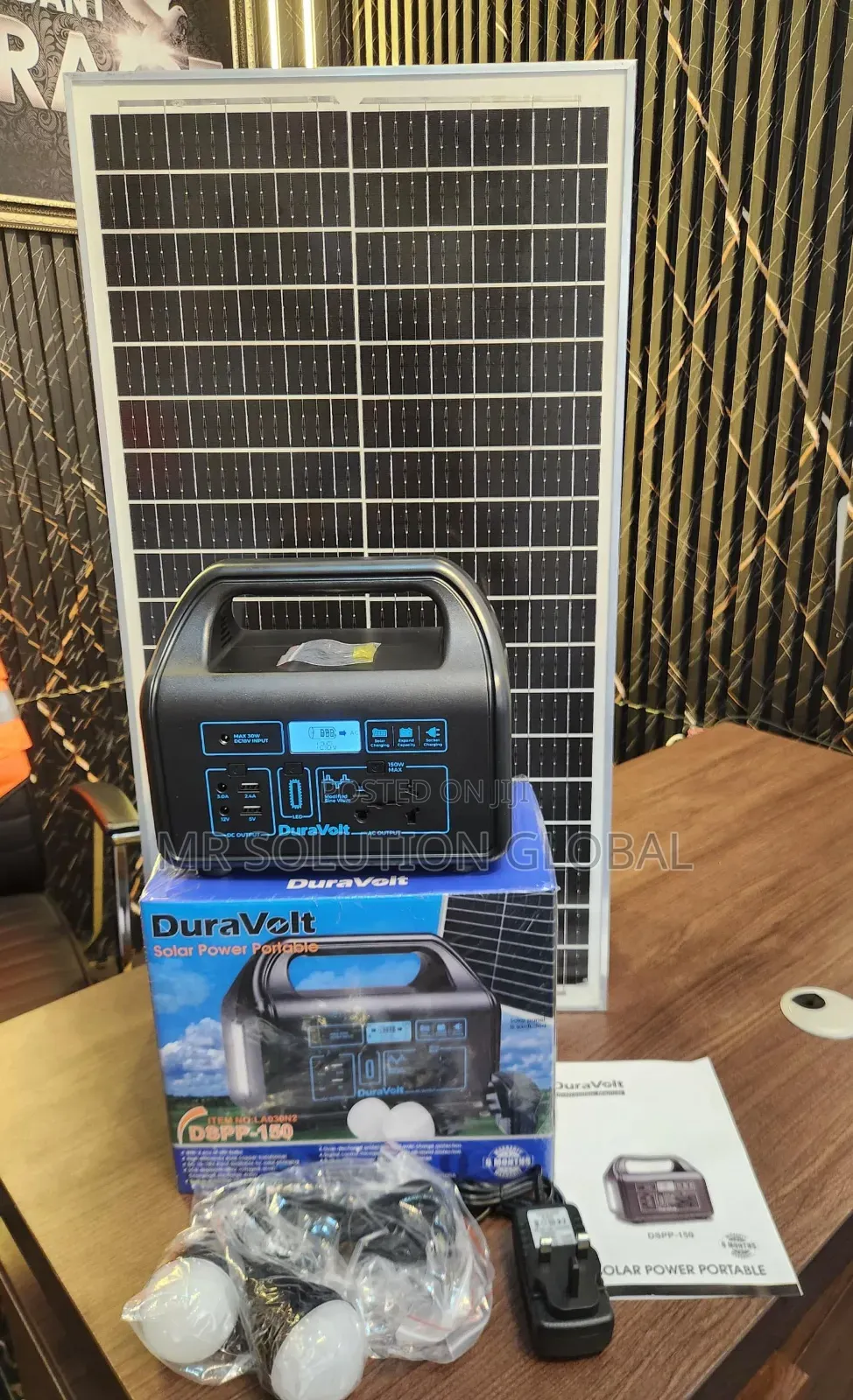 150W Solar Generator Kit With 50W Solar Panel & LED Lights
