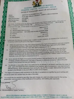 450sqm at L01, FCDA Allocation, Kuje, Abuja