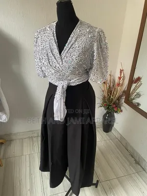 Sequin Top and Palazzo Pants