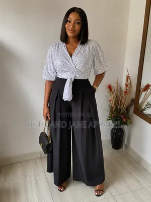 Sequin Top and Palazzo Pants