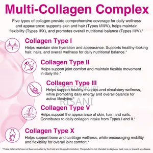 Multi Collagen With 5 Types , for Healthy Skin, Hair, Nails, Joints
