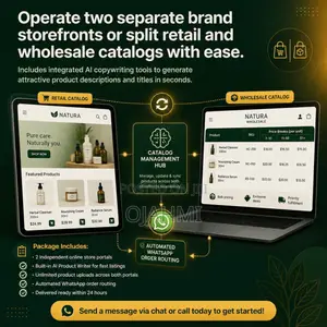 Dual-Portal Business Website With AI Content Creator