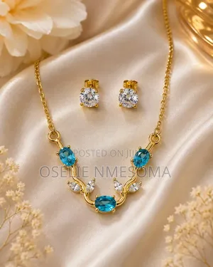 Floral Necklace and Earring
