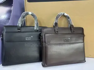 Mont Blanc Leather Laptop Bag