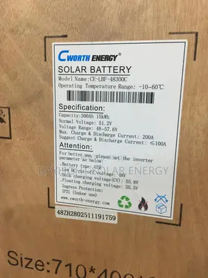 15kwh Cworth Lithium Ion Battery 51.2v