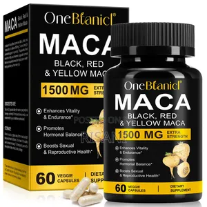 Black, Red and Yellow Maca Capsules Extra Strength 1500mg