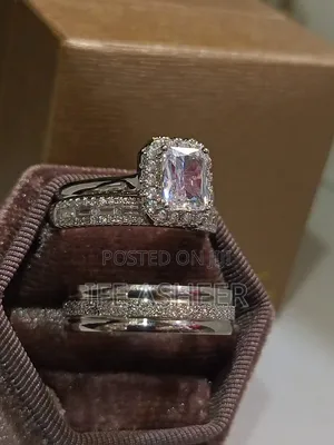 Glitters Couples Set of Silver Wedding Ring G002 - Silver