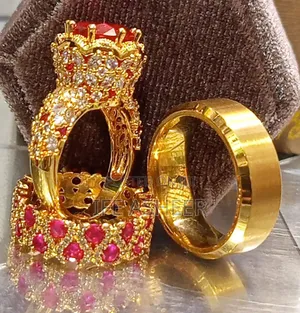 Luxury Bold Couples Set of Gold Wedding Ring G003