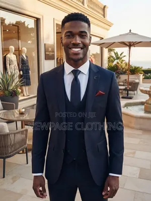 Classy Navy Blue Blazer With Waistcoat – 3-in-1 Formal Wear