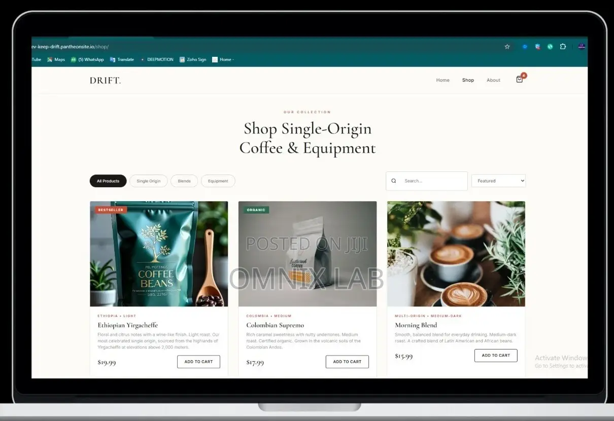 Coffee Ordering Website