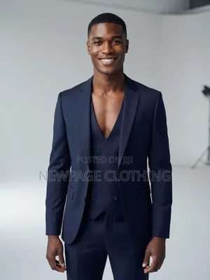 Navy Blue 3-in-1 Blazer With Waistcoat – Smart & Elegant