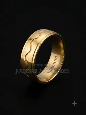 Original Non Tarnish Men Titanium Groom Band Ring Black/ Silver/ Gold