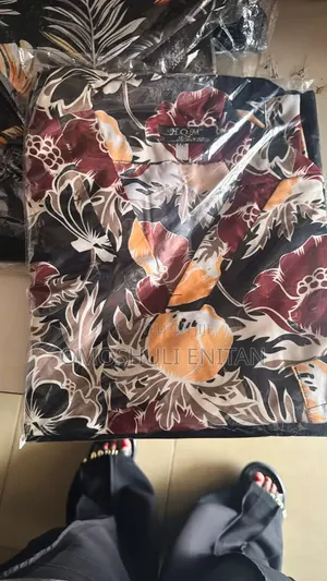 Floral Scrubs Top With Plain trousers.Two Piece