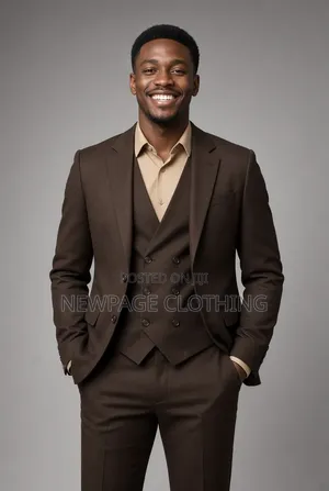 Your Next Event Look Should Be Dope in This Brown 3-in-1 Set Blazer