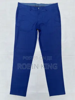 Zara Man Royal Blue Plain Suit Pants Trousers Size W36 L41
