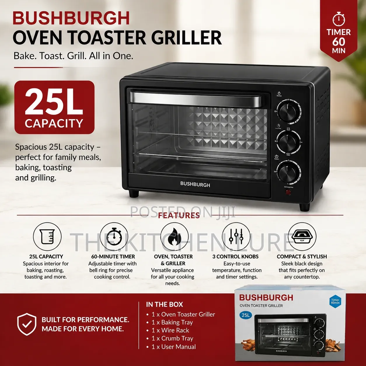 Bushburgh 25L Oven Toaster Griller