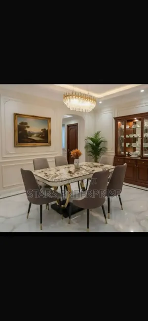 6 Seater Marble Dining.