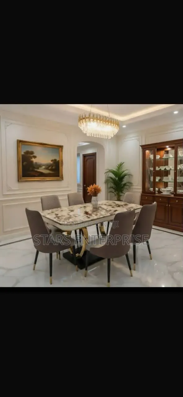 6 Seater Marble Dining.