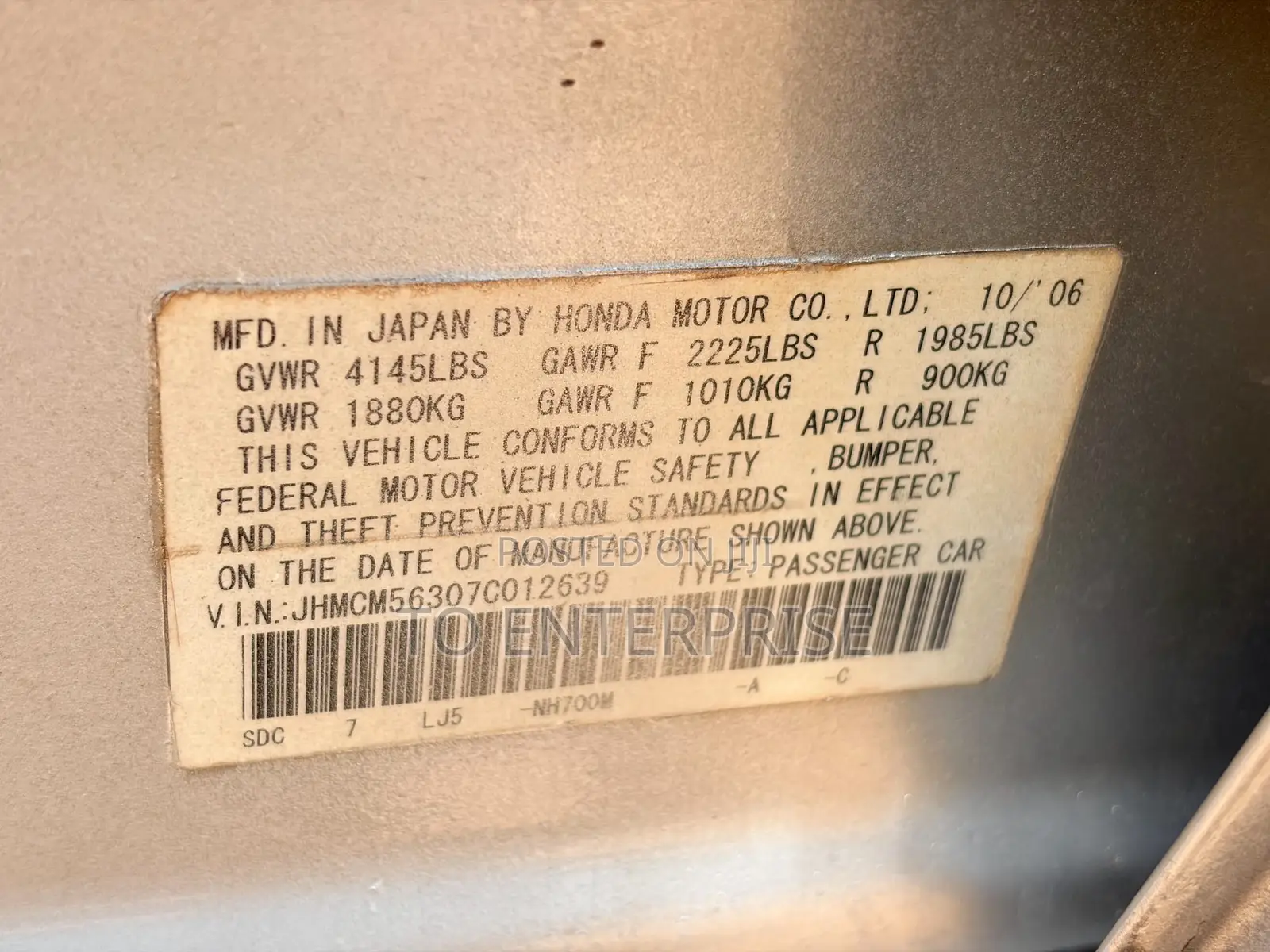 Honda Accord 2006 Silver