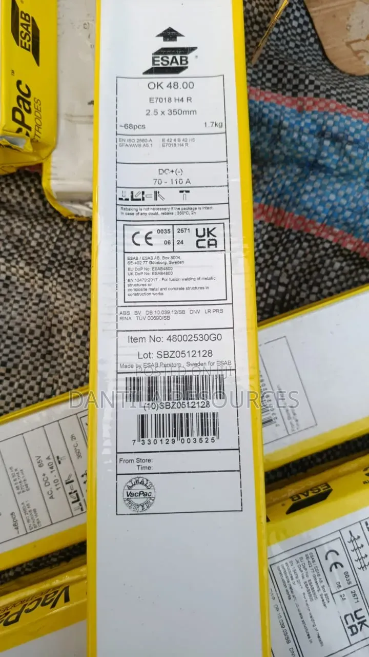 Esab Welding Electrode E7018 2.5 X350mm