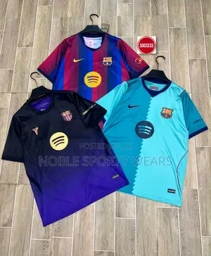 Barca 2026/2027 Home, Away and Third Kits Now Available in Store.