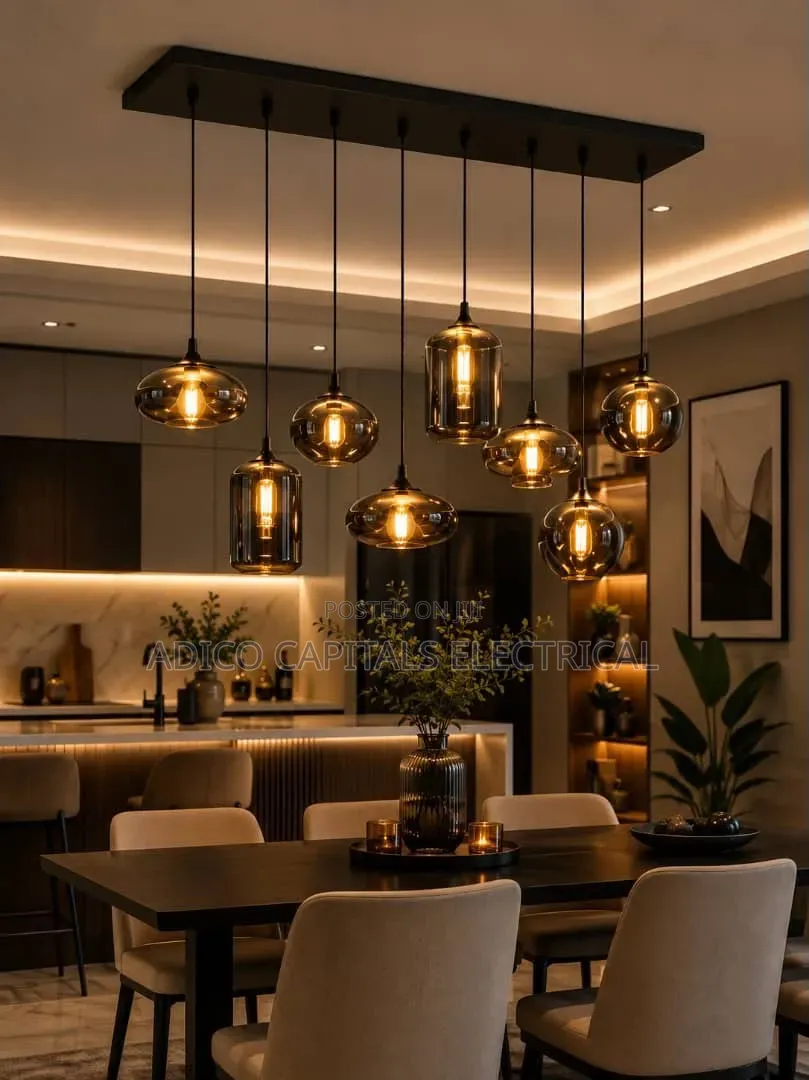 Glass Drop Chandelier Light