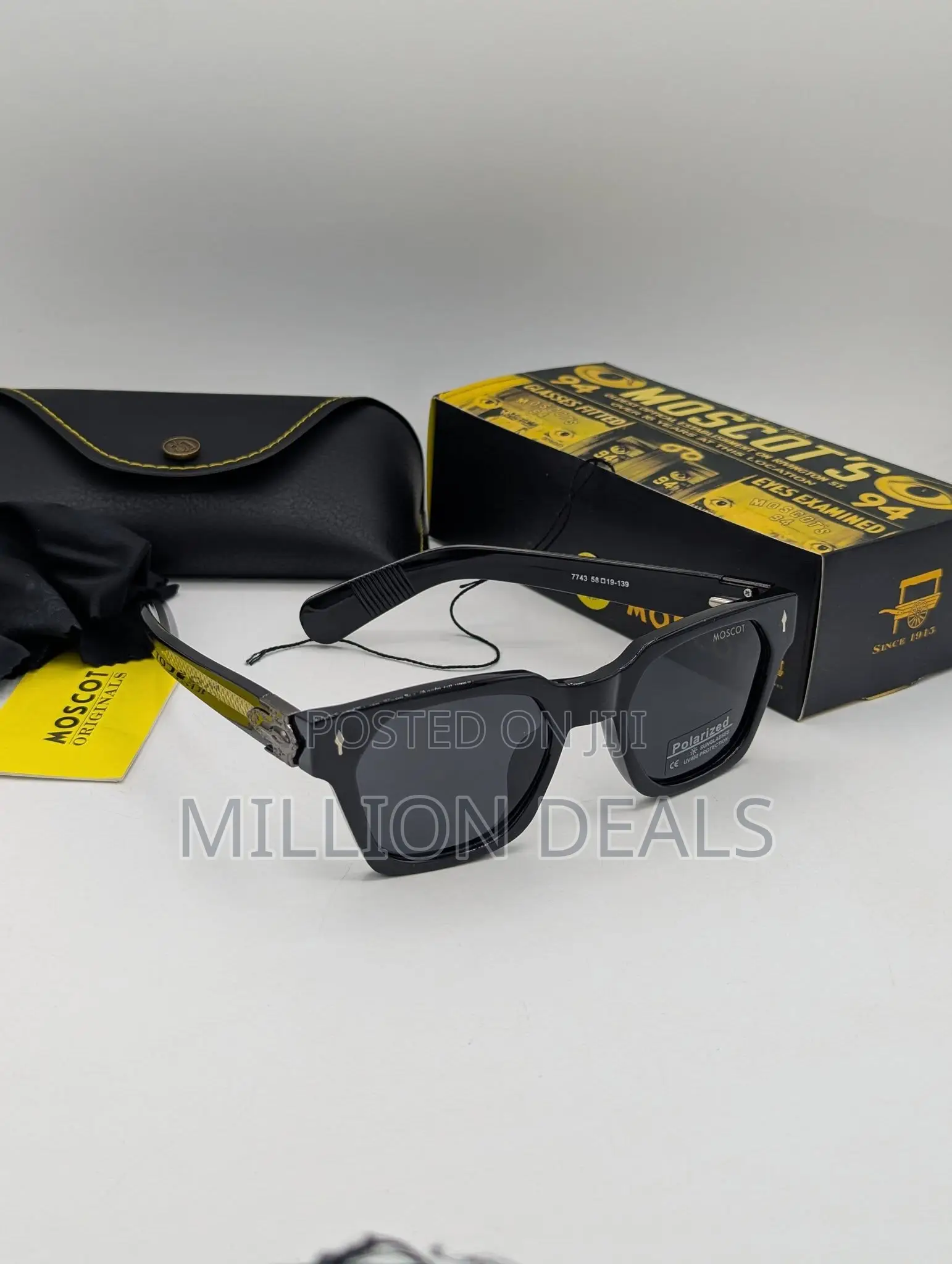 Square Black Stylish Trendy Men's Sunglasses