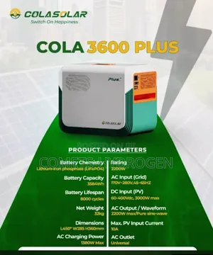 Full Package Cola 2200W Solar Inverter Generator 36KWh LiFePO4 Battery