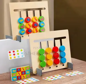 Montessori Slide Puzzle Toy Wooden Board Brain Teaser
