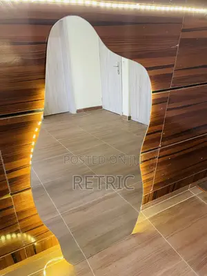 Fancy Oblique Curvy Mirror With Lights and Home & House Hold Furniture
