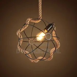Rustic Rope Pendant Light