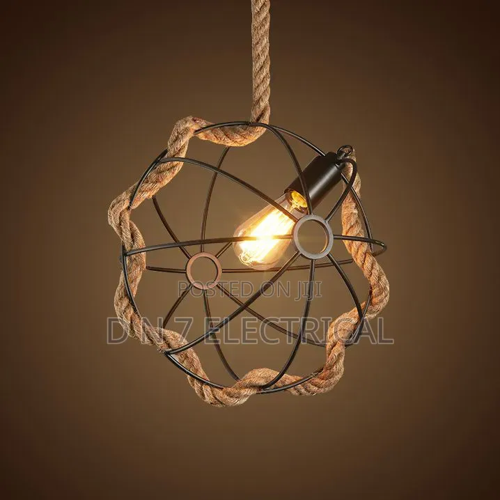 Rustic Rope Pendant Light