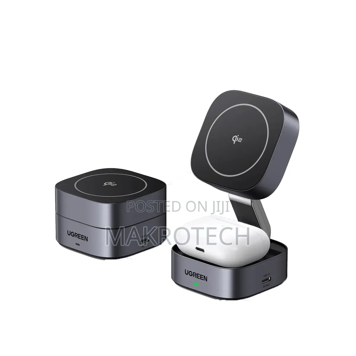 UGREEN 2-in-1 Qi2 Magnetic Foldable Fast Charging Station