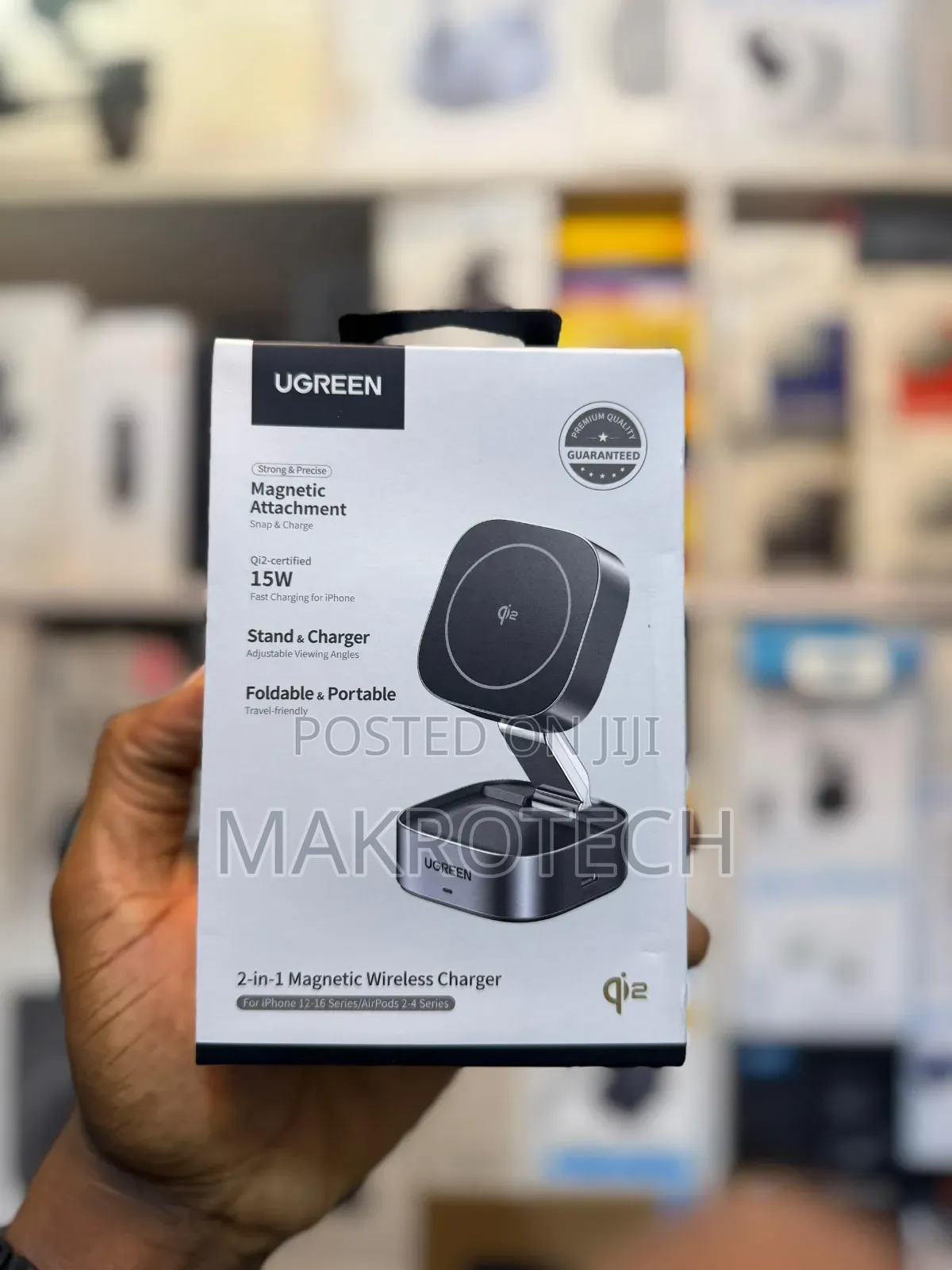 UGREEN 2-in-1 Qi2 Magnetic Foldable Fast Charging Station
