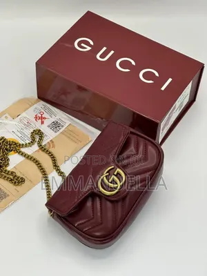 Burgundy Chain Strap Handbag