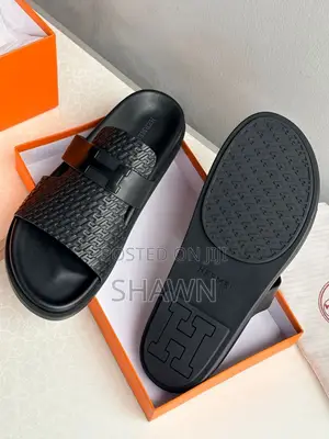 Hermes Luxury Leather Slippers