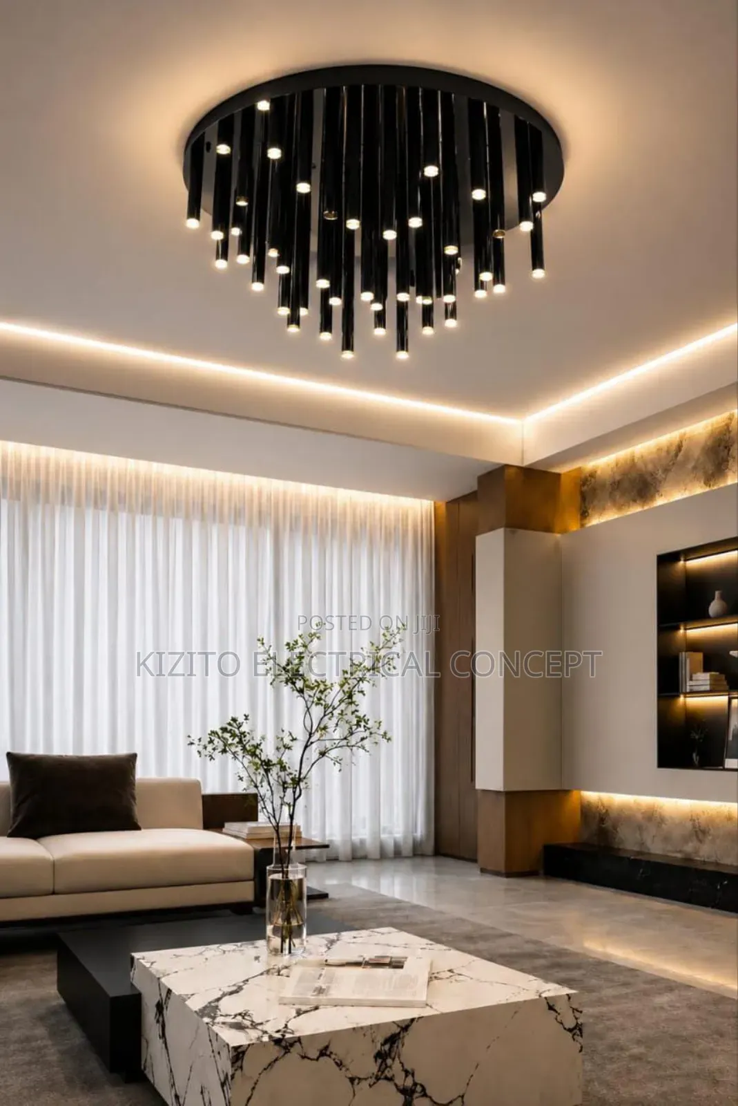 Home Decor Chandelier Flosh Lamp